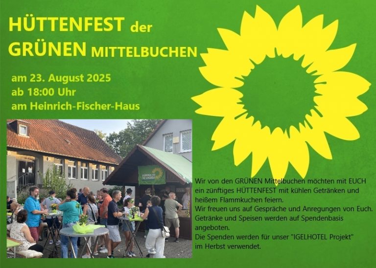 Grüne Mittelbuchen laden zum alljährlichen Hüttenfest ein